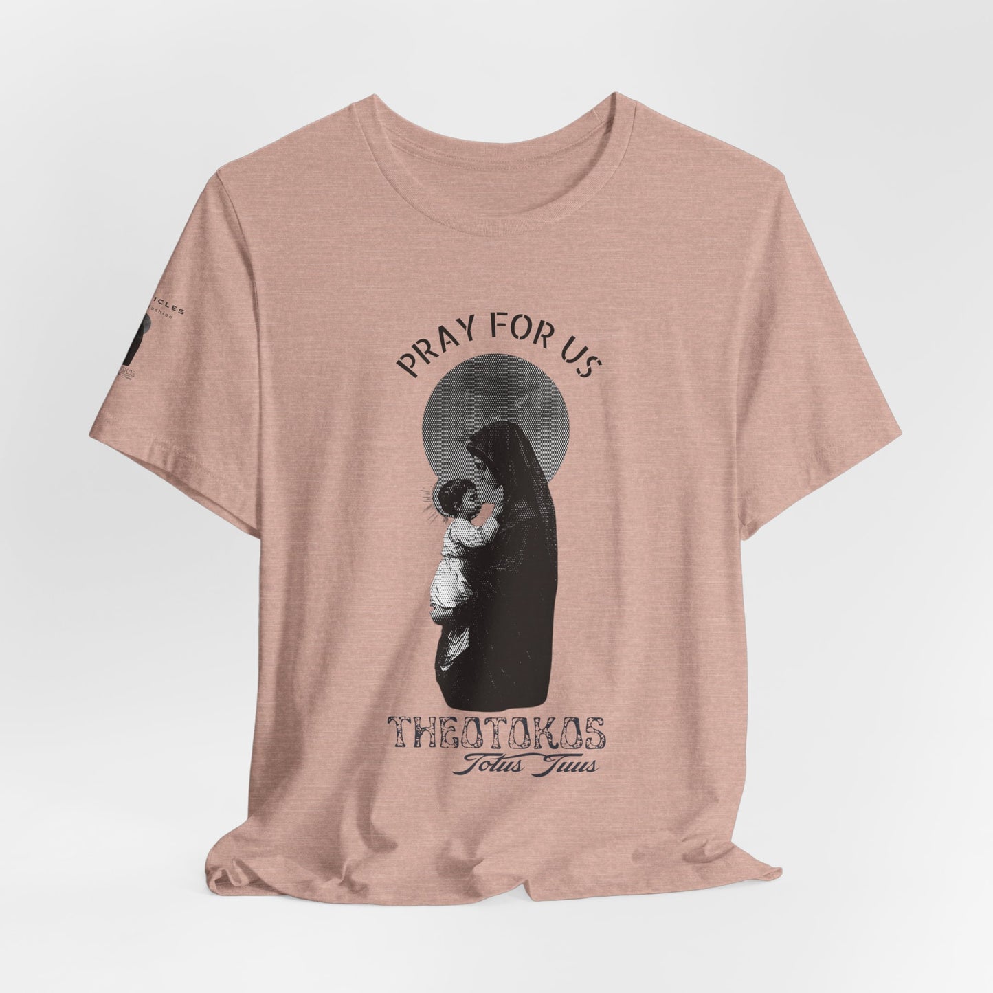 Theotokos Pray for Us – Mary, Mother of God Tee | Catholic Women’s Marian Prayer Shirt | Blessed Virgin Mary Devotion Apparel