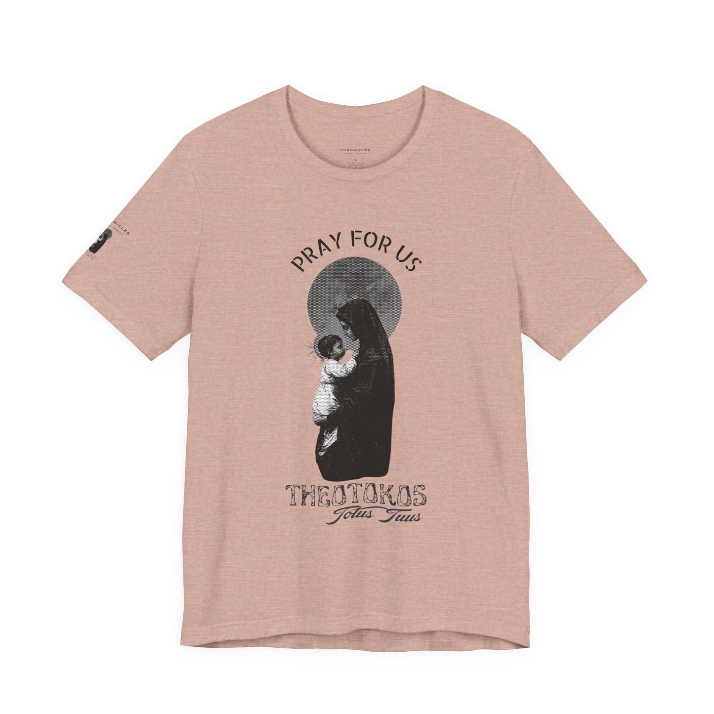 Theotokos Pray for Us – Mary, Mother of God Tee | Catholic Women’s Marian Prayer Shirt | Blessed Virgin Mary Devotion Apparel