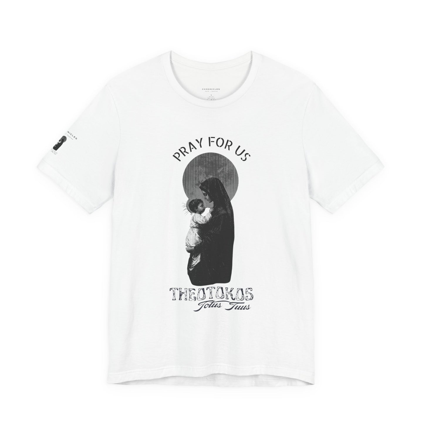 Theotokos Pray for Us – Mary, Mother of God Tee | Catholic Women’s Marian Prayer Shirt | Blessed Virgin Mary Devotion Apparel