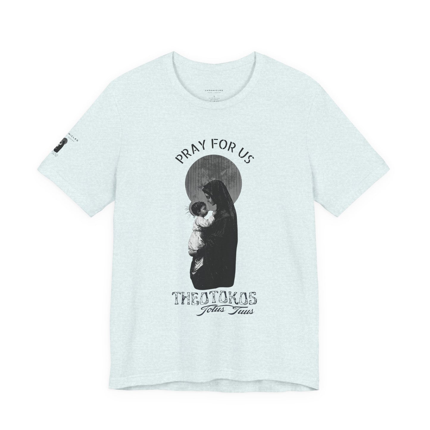 Theotokos Pray for Us – Mary, Mother of God Tee | Catholic Women’s Marian Prayer Shirt | Blessed Virgin Mary Devotion Apparel