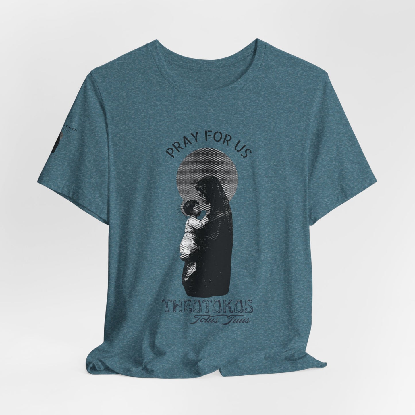 Theotokos Pray for Us – Mary, Mother of God Tee | Catholic Women’s Marian Prayer Shirt | Blessed Virgin Mary Devotion Apparel