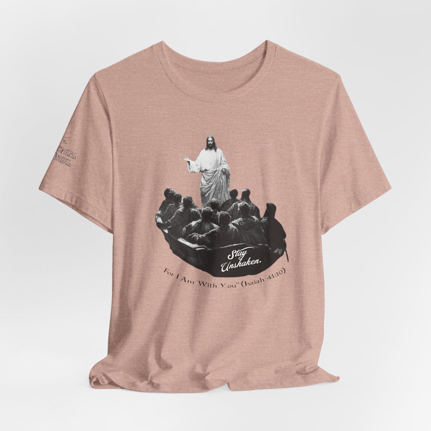 Stay Unshaken, For I Am With You" Christian T-Shirt | Jesus Calms the Storm Apparel | Heavy Cotton™ Tee | Biblical Clothing
