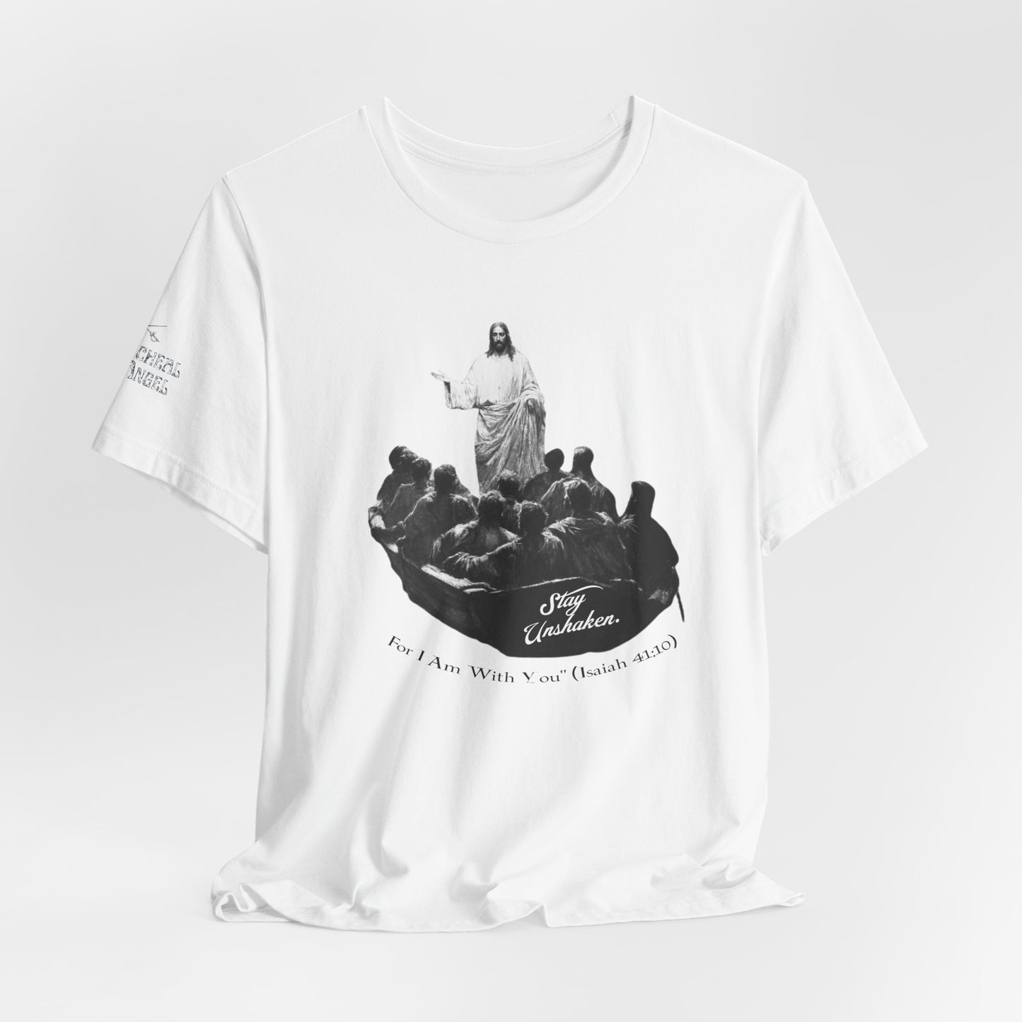 Stay Unshaken, For I Am With You" Christian T-Shirt | Jesus Calms the Storm Apparel | Heavy Cotton™ Tee | Biblical Clothing