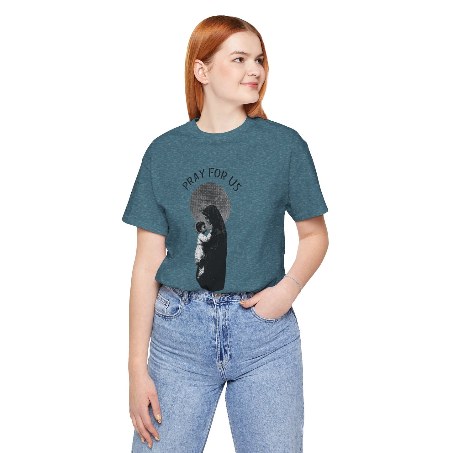 Theotokos Pray for Us – Mary, Mother of God Tee | Catholic Women’s Marian Prayer Shirt | Blessed Virgin Mary Devotion Apparel