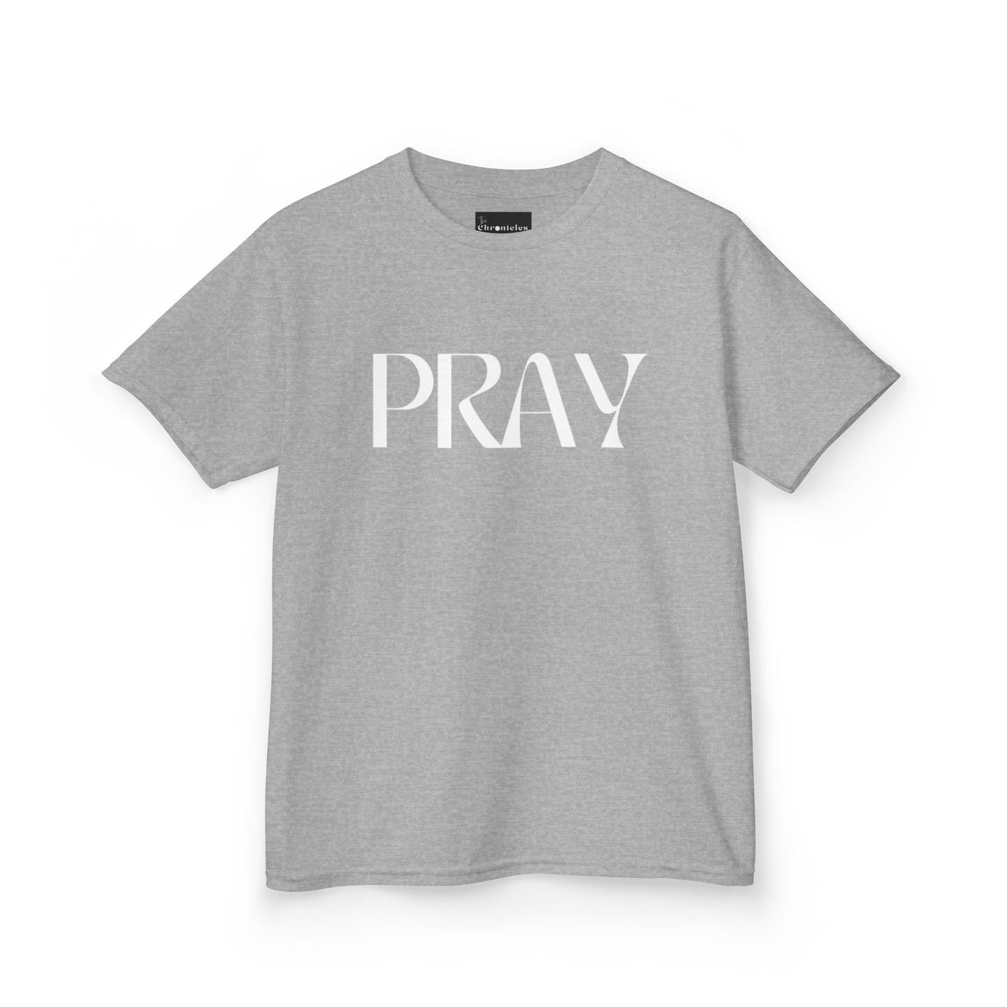 "Pray" Kids T-Shirt | Unisex Heavy Cotton™ Tee | Christian Children's Apparel | Faith-Based Kids Clothing