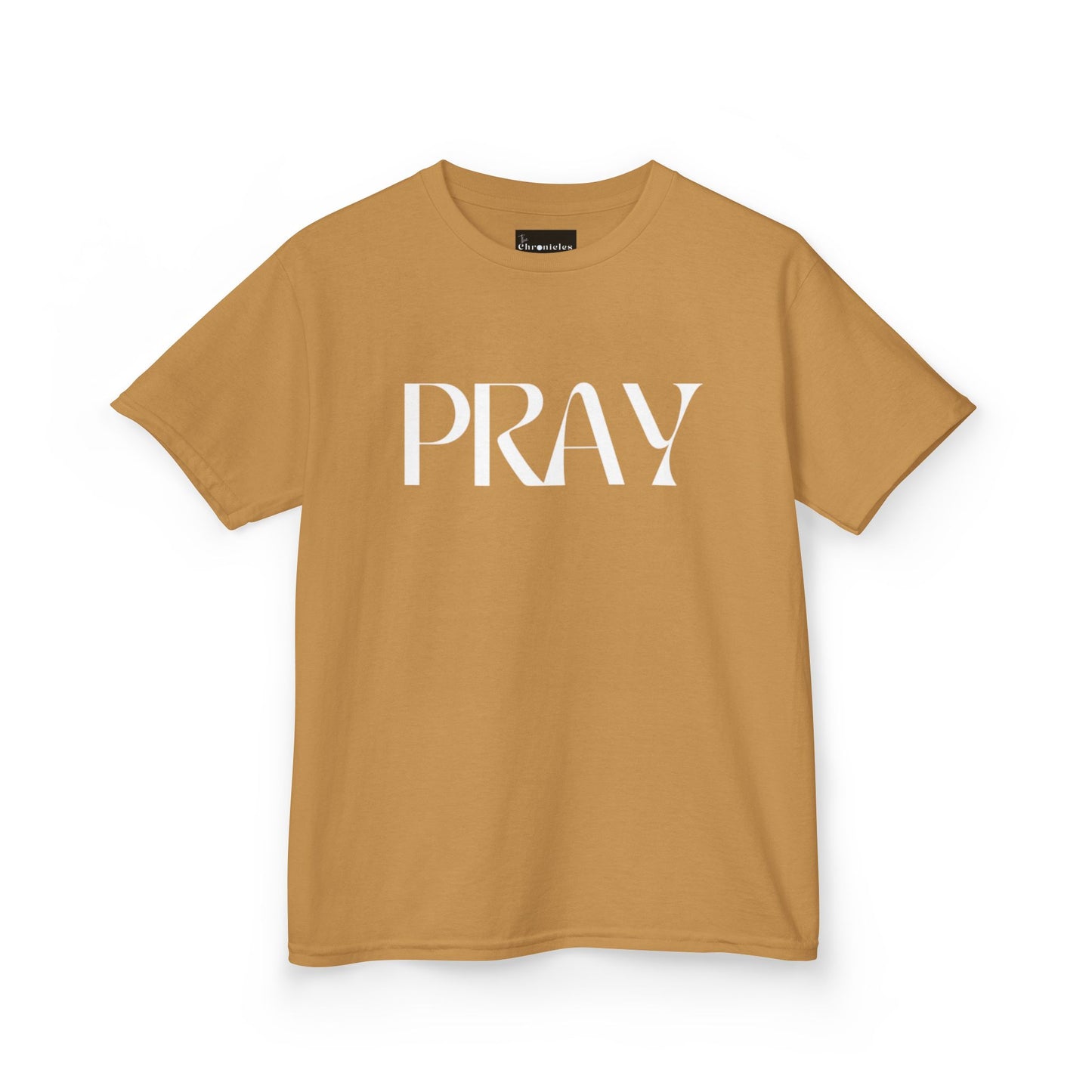"Pray" Kids T-Shirt | Unisex Heavy Cotton™ Tee | Christian Children's Apparel | Faith-Based Kids Clothing