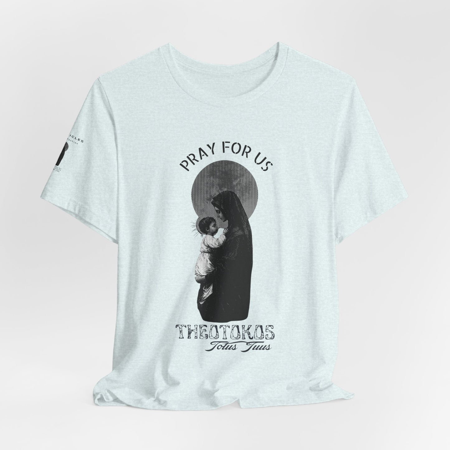 Theotokos Pray for Us – Mary, Mother of God Tee | Catholic Women’s Marian Prayer Shirt | Blessed Virgin Mary Devotion Apparel