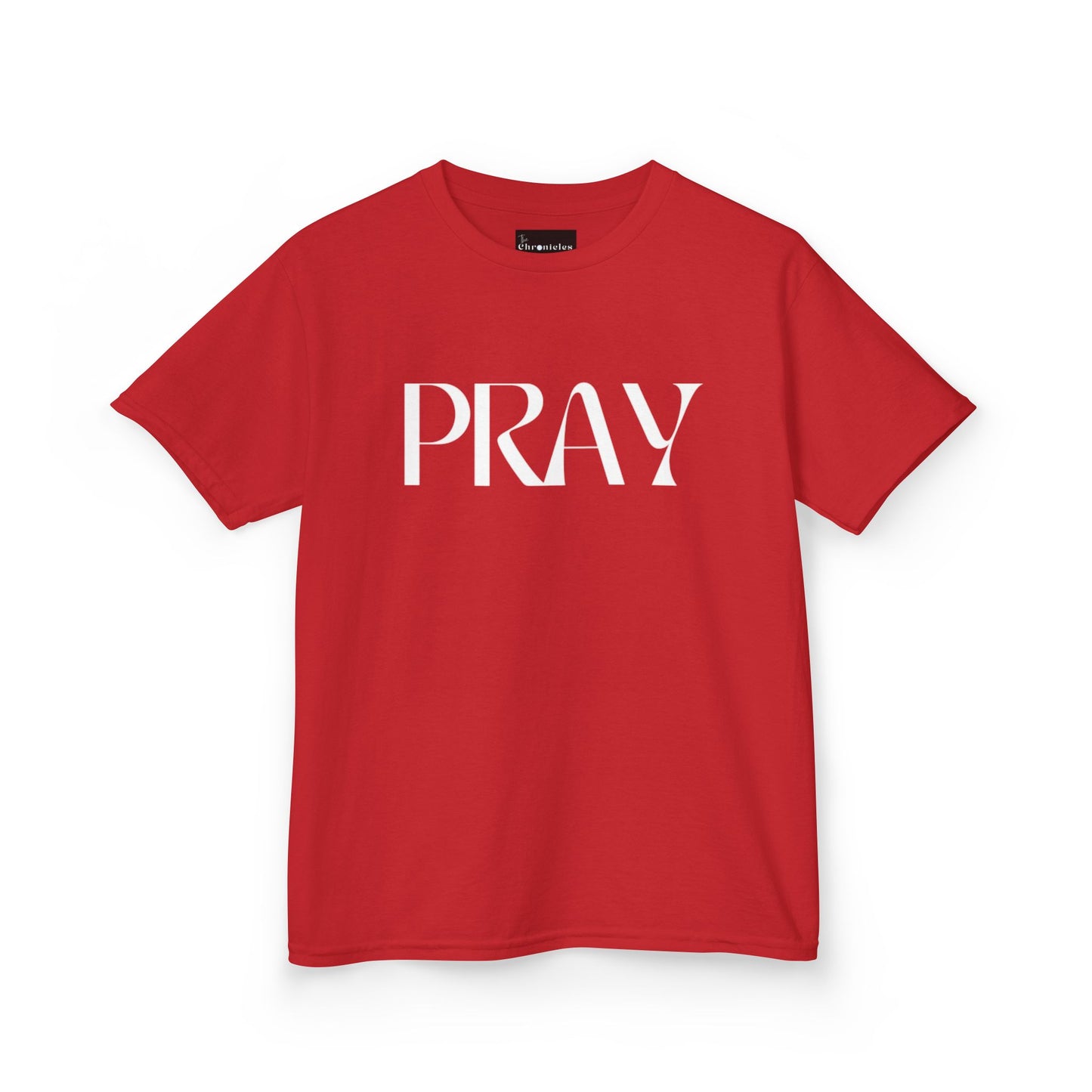 "Pray" Kids T-Shirt | Unisex Heavy Cotton™ Tee | Christian Children's Apparel | Faith-Based Kids Clothing