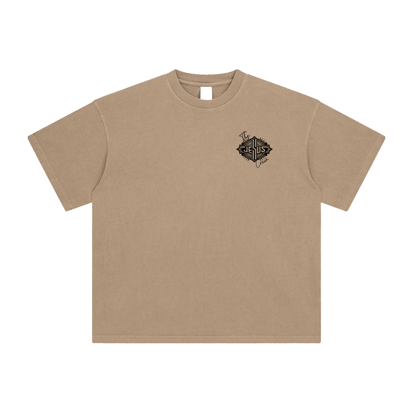 The Jesus Crew – Unisex Enzyme-Washed Tattoo Style Oversized Cotton T-Shirt