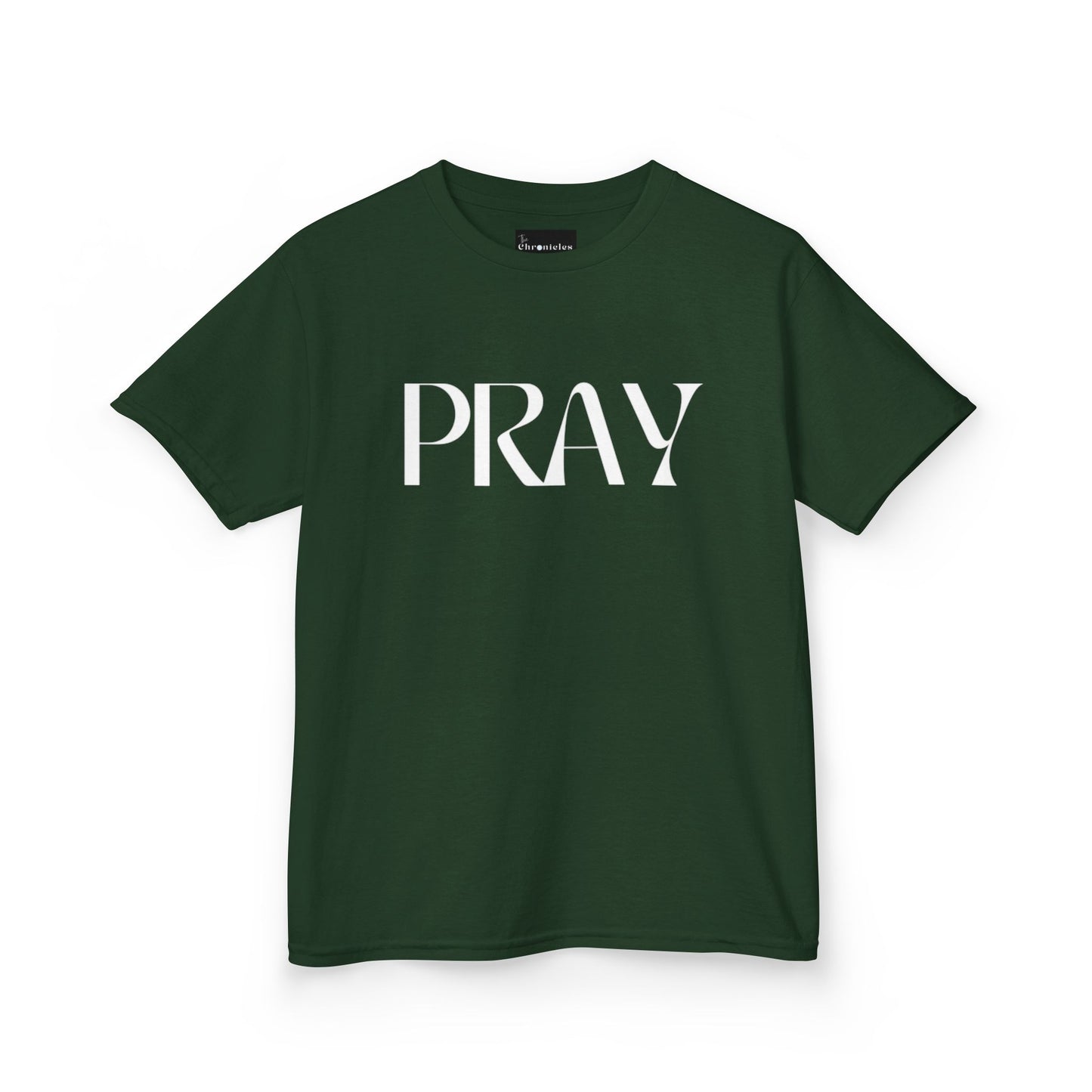 "Pray" Kids T-Shirt | Unisex Heavy Cotton™ Tee | Christian Children's Apparel | Faith-Based Kids Clothing