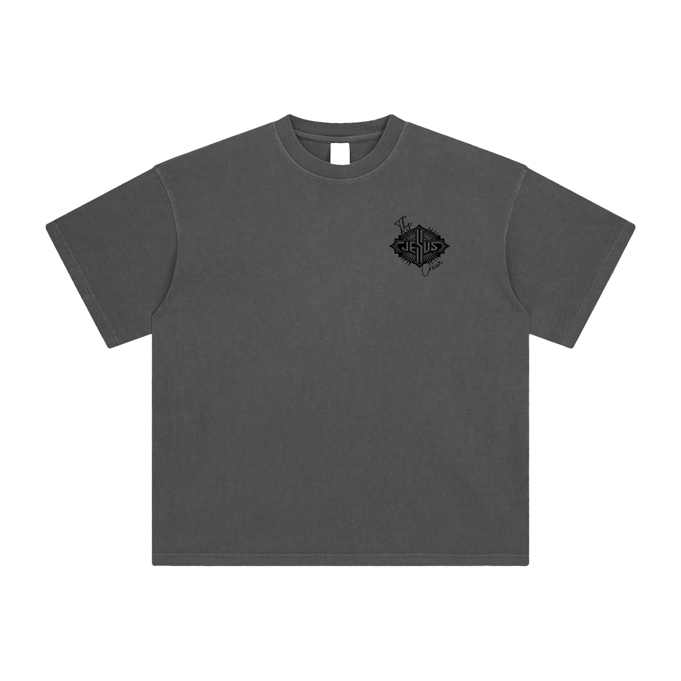 The Jesus Crew – Unisex Enzyme-Washed Tattoo Style Oversized Cotton T-Shirt
