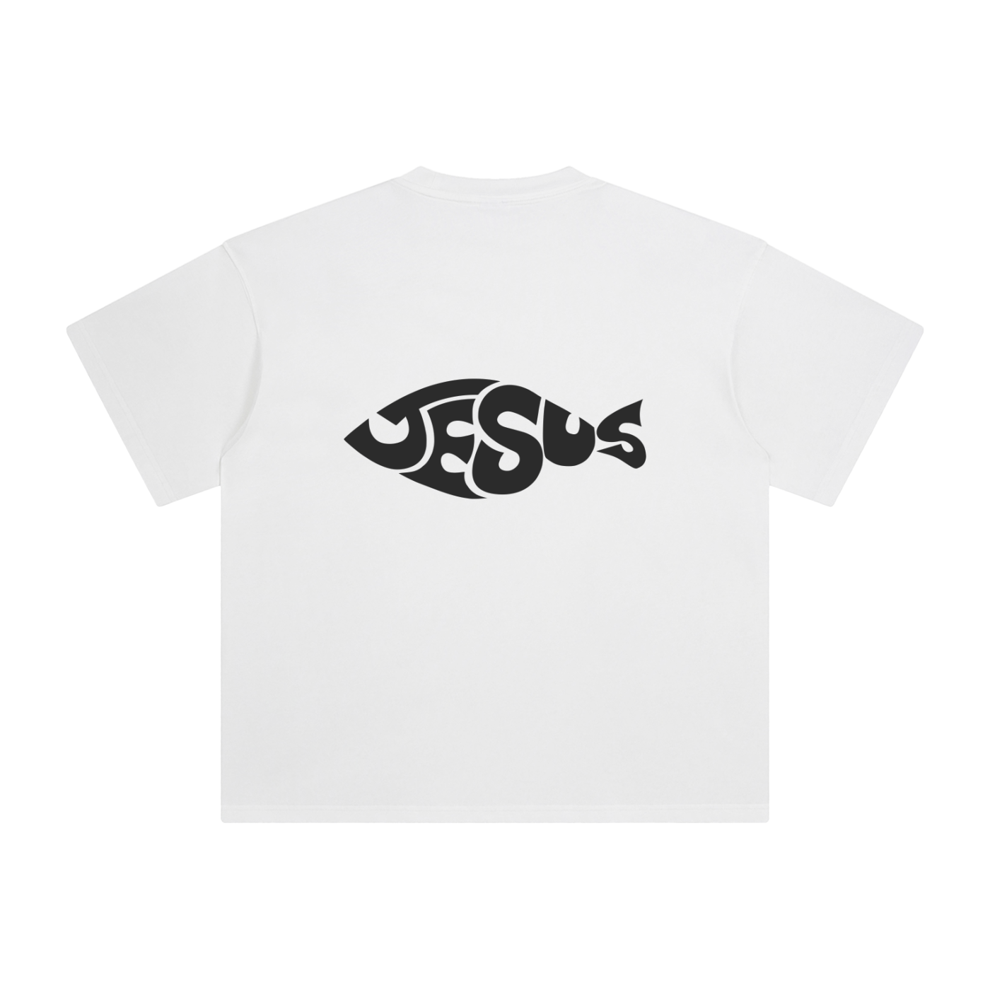 Jesus Fish Eye Script Enzyme Washed Trendy Fit Tee - Catholic Faith Statement Shirt - Chronicles Boutique Christian Apparel
