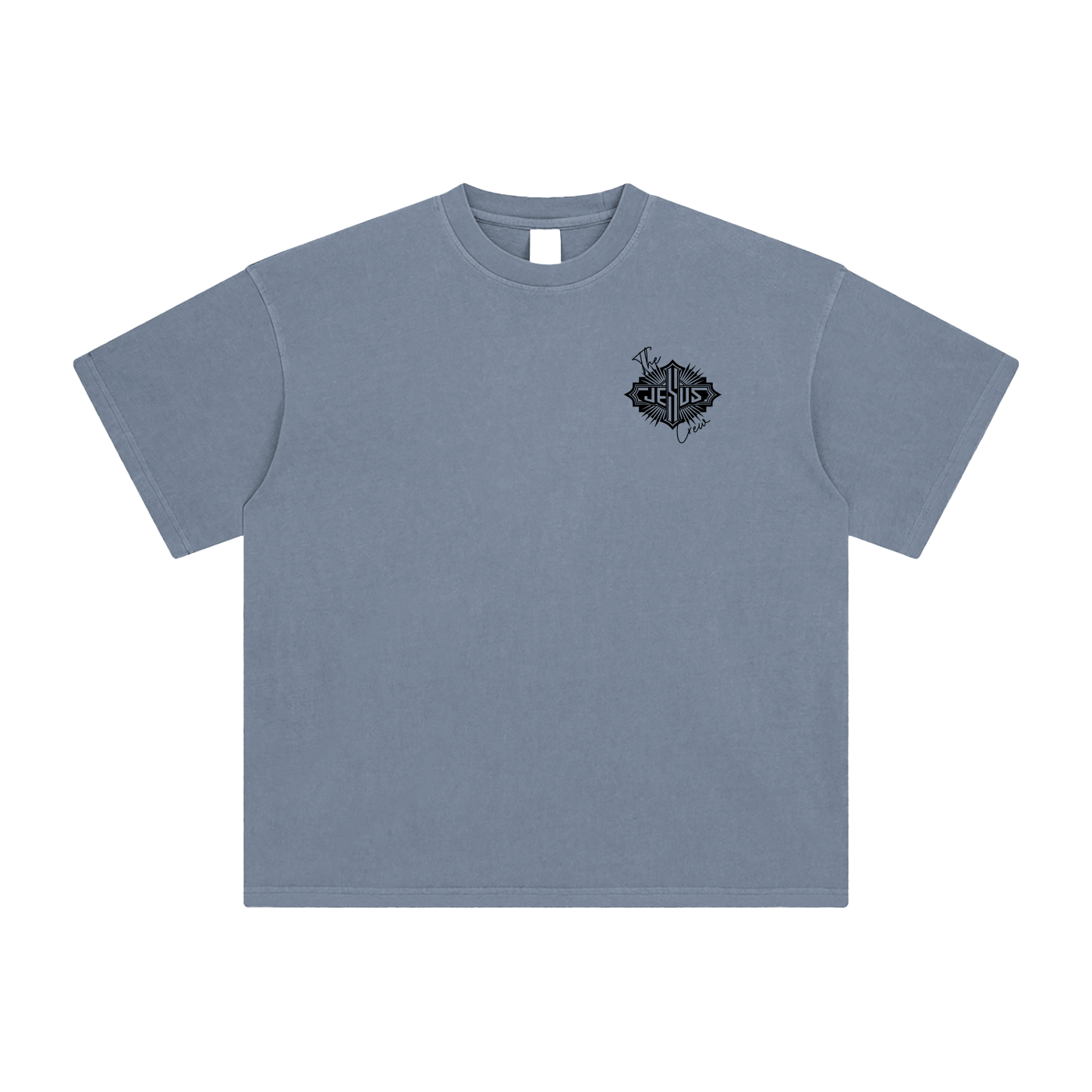 The Jesus Crew – Unisex Enzyme-Washed Tattoo Style Oversized Cotton T-Shirt