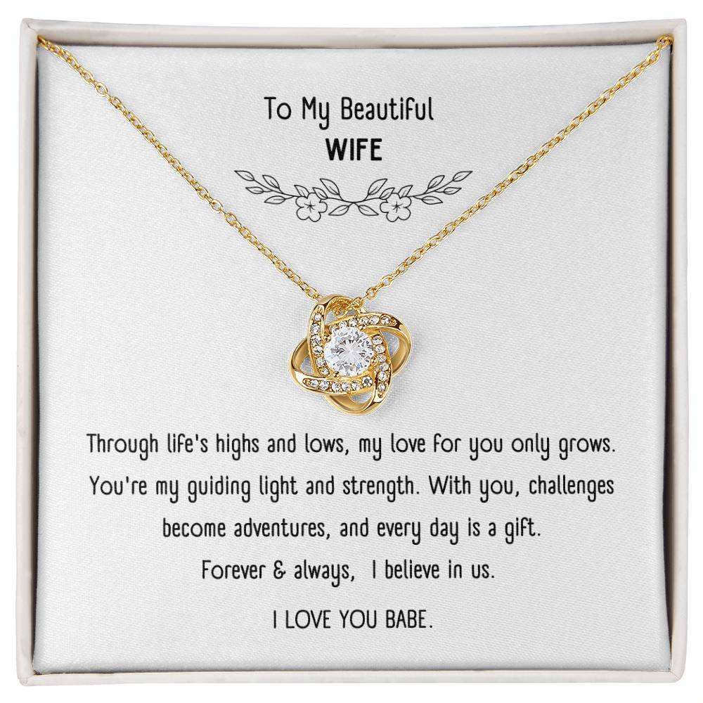 Beautiful Necklace with Sentimental Message Card – Romantic Gift Jewelry for Wife