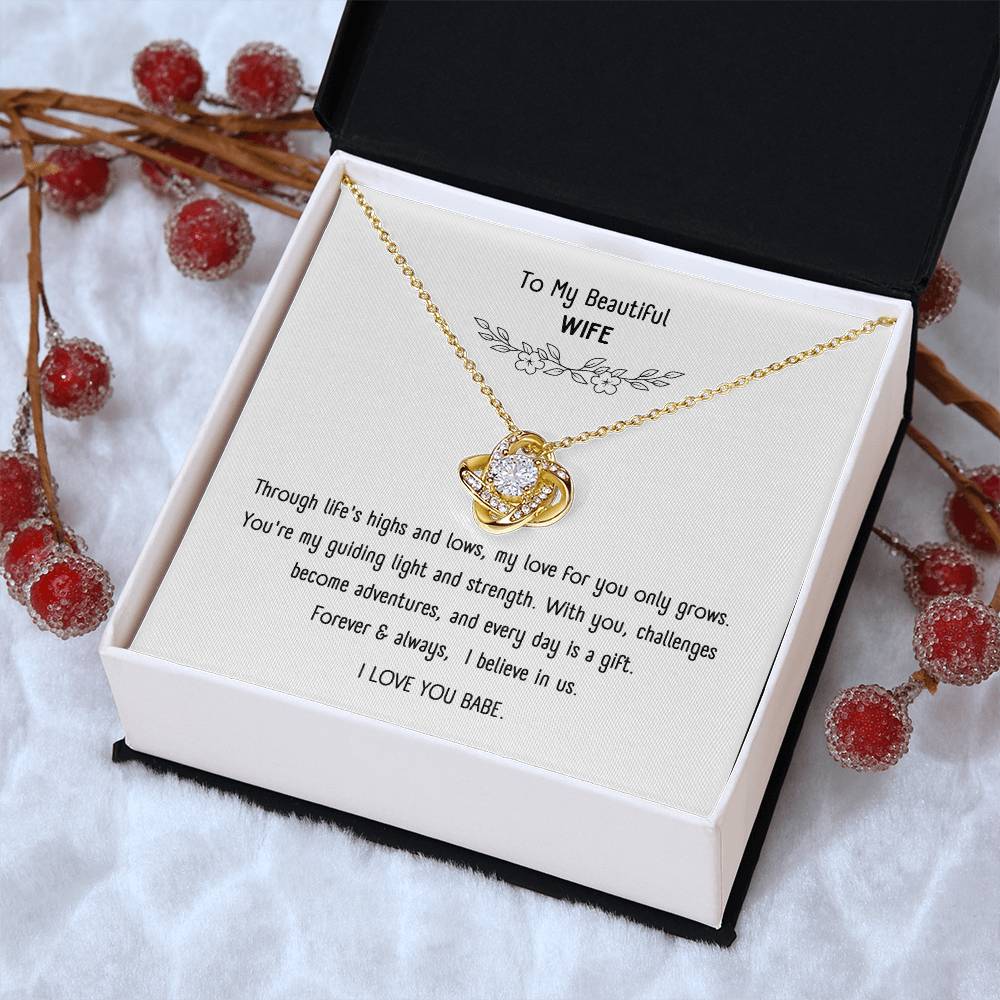 Beautiful Necklace with Sentimental Message Card – Romantic Gift Jewelry for Wife