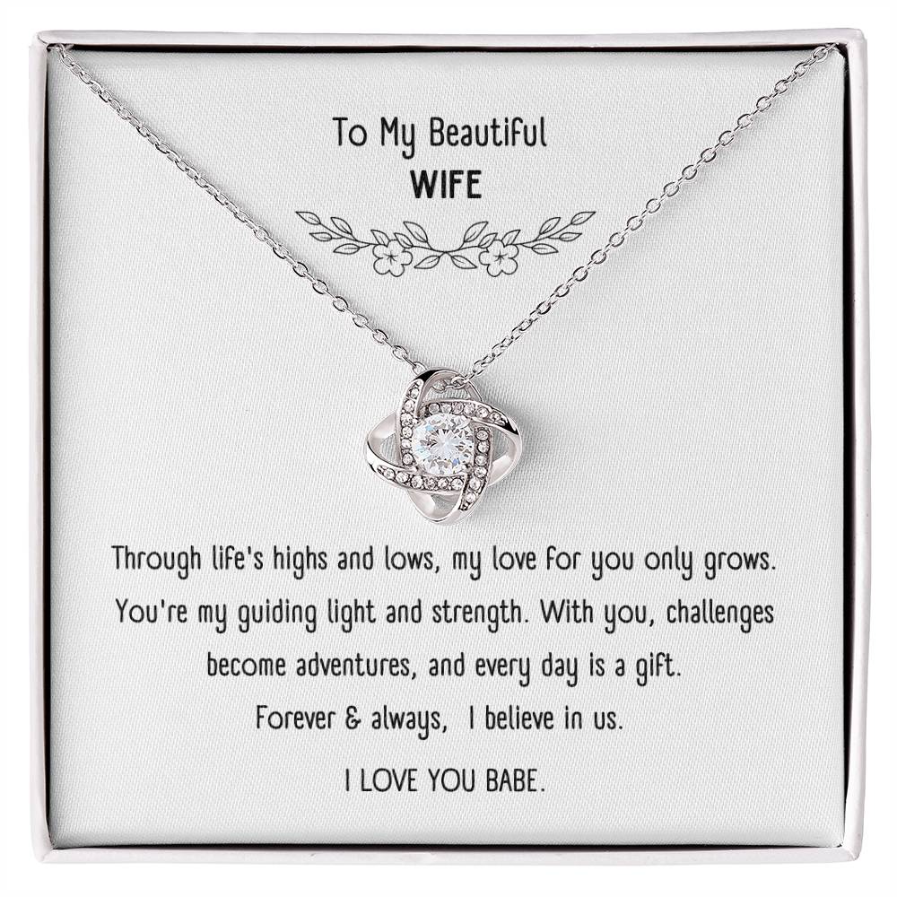 Beautiful Necklace with Sentimental Message Card – Romantic Gift Jewelry for Wife