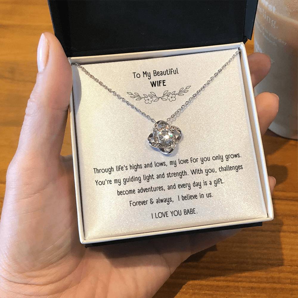 Beautiful Necklace with Sentimental Message Card – Romantic Gift Jewelry for Wife