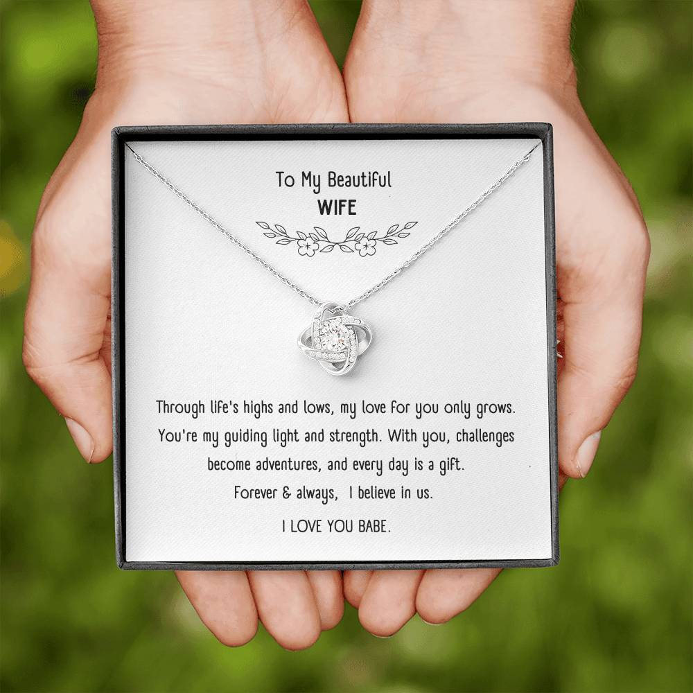 Beautiful Necklace with Sentimental Message Card – Romantic Gift Jewelry for Wife
