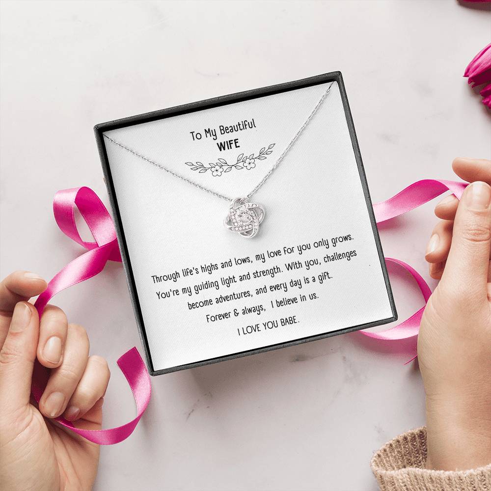 Beautiful Necklace with Sentimental Message Card – Romantic Gift Jewelry for Wife