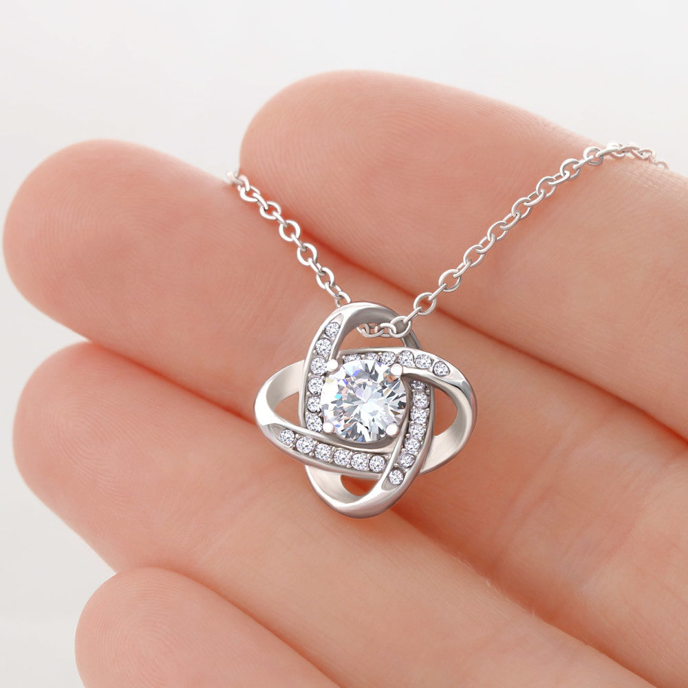 Love Knot Necklace for Wife - Sentimental Message Card Jewelry - Perfect Gift for Her