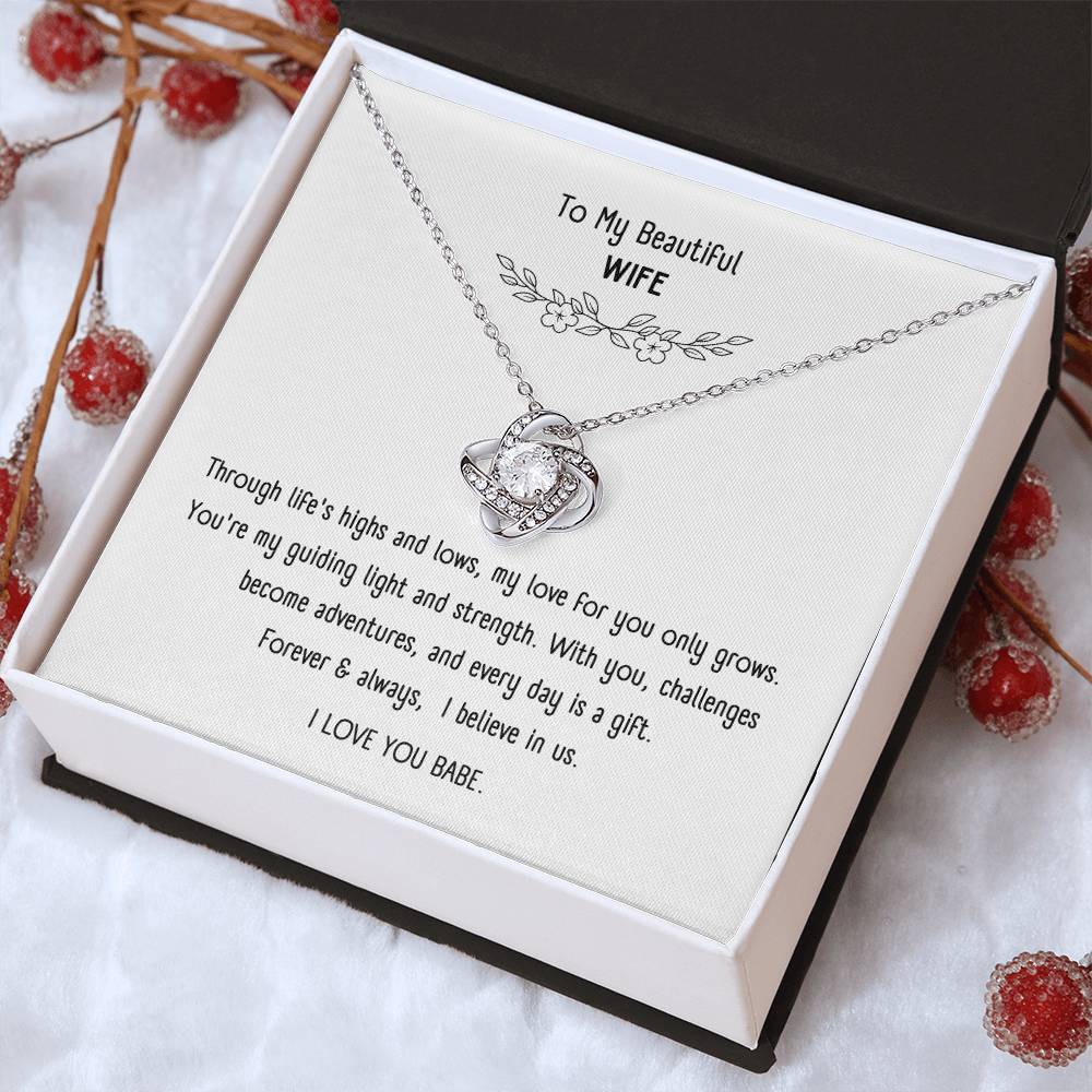 Beautiful Necklace with Sentimental Message Card – Romantic Gift Jewelry for Wife
