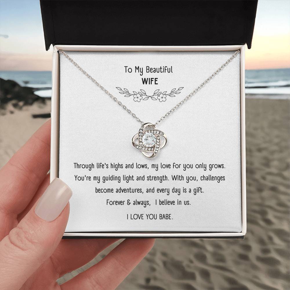 Beautiful Necklace with Sentimental Message Card – Romantic Gift Jewelry for Wife