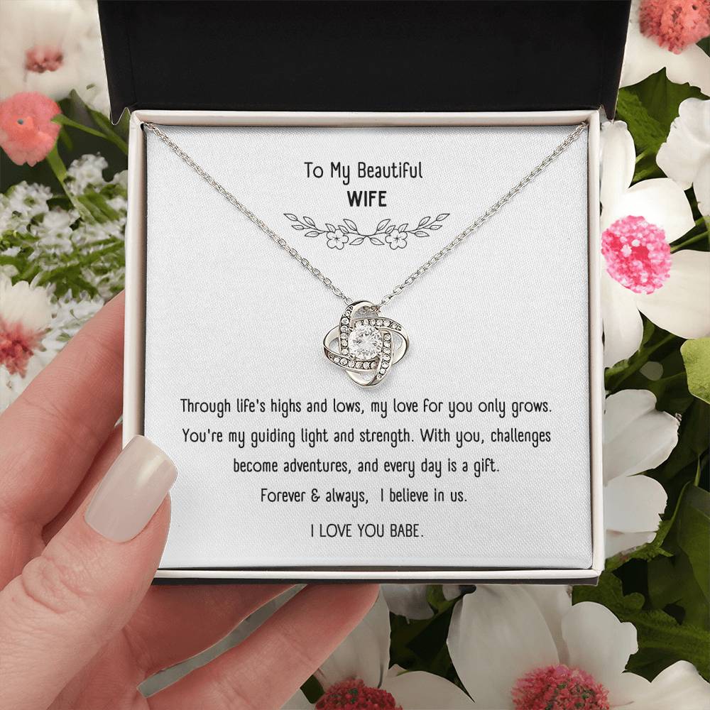 Beautiful Necklace with Sentimental Message Card – Romantic Gift Jewelry for Wife