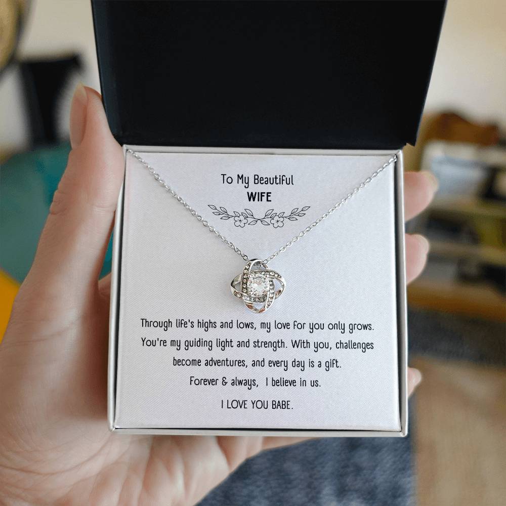 Beautiful Necklace with Sentimental Message Card – Romantic Gift Jewelry for Wife
