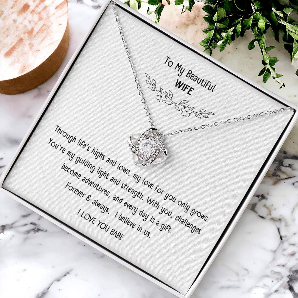 Beautiful Necklace with Sentimental Message Card – Romantic Gift Jewelry for Wife