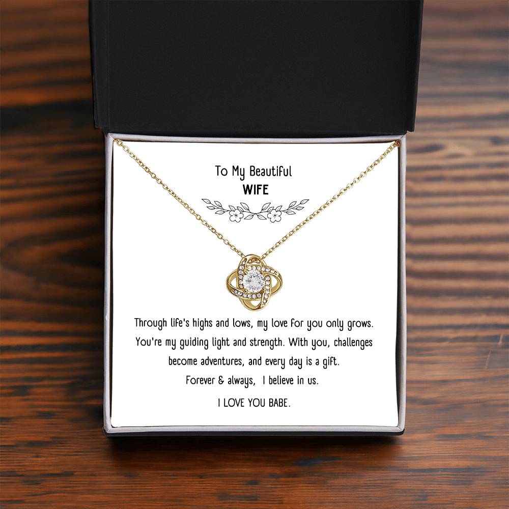 Beautiful Necklace with Sentimental Message Card – Romantic Gift Jewelry for Wife