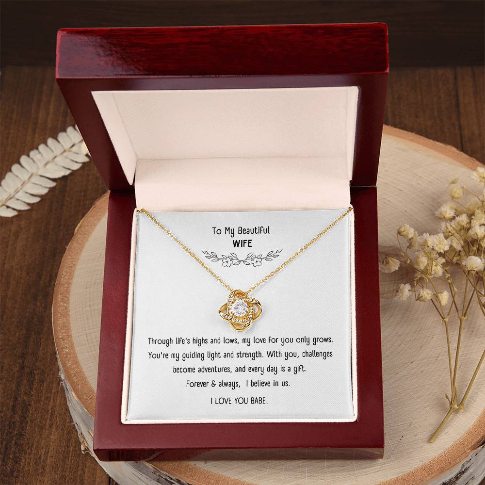 Beautiful Necklace with Sentimental Message Card – Romantic Gift Jewelry for Wife