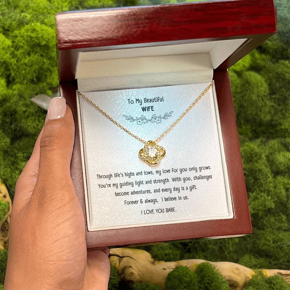 Beautiful Necklace with Sentimental Message Card – Romantic Gift Jewelry for Wife