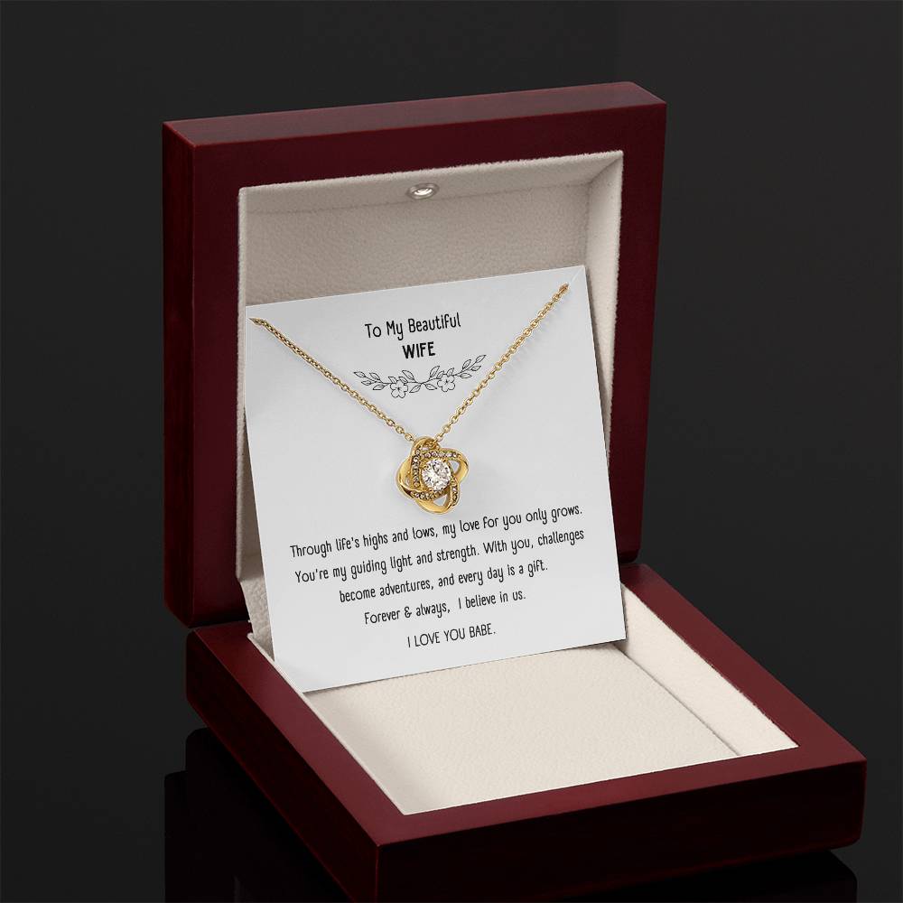 Beautiful Necklace with Sentimental Message Card – Romantic Gift Jewelry for Wife