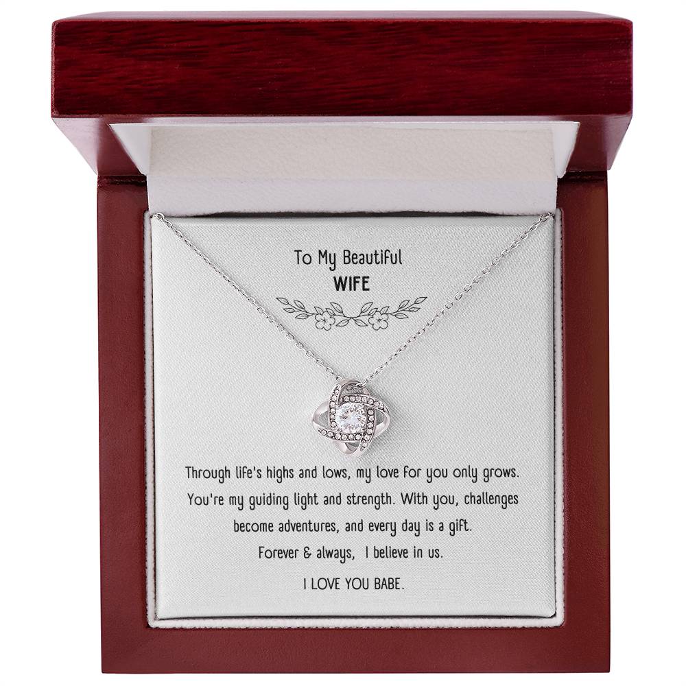 Beautiful Necklace with Sentimental Message Card – Romantic Gift Jewelry for Wife