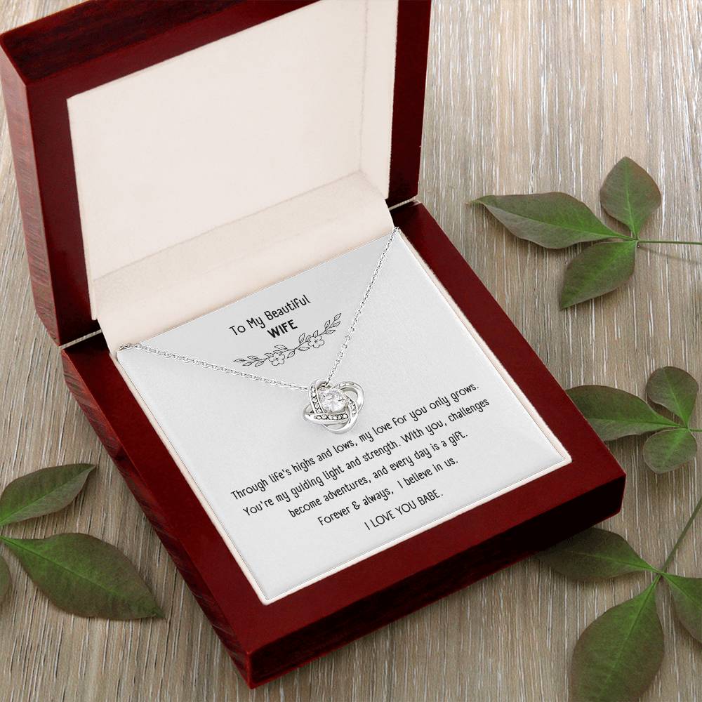 Beautiful Necklace with Sentimental Message Card – Romantic Gift Jewelry for Wife