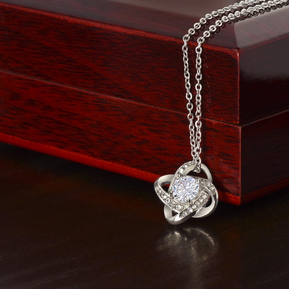 Love Knot Necklace for Wife - Sentimental Message Card Jewelry - Perfect Gift for Her