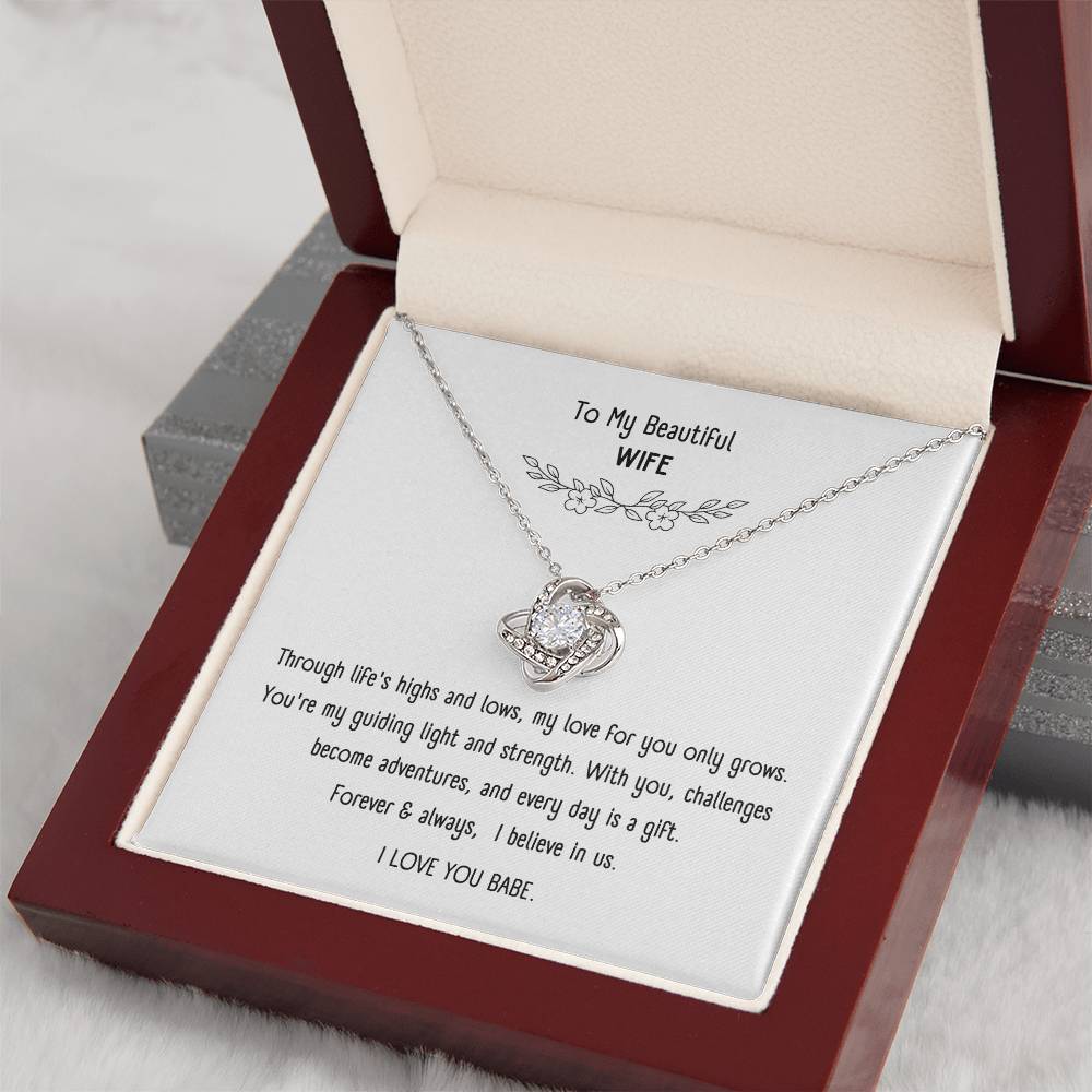 Beautiful Necklace with Sentimental Message Card – Romantic Gift Jewelry for Wife