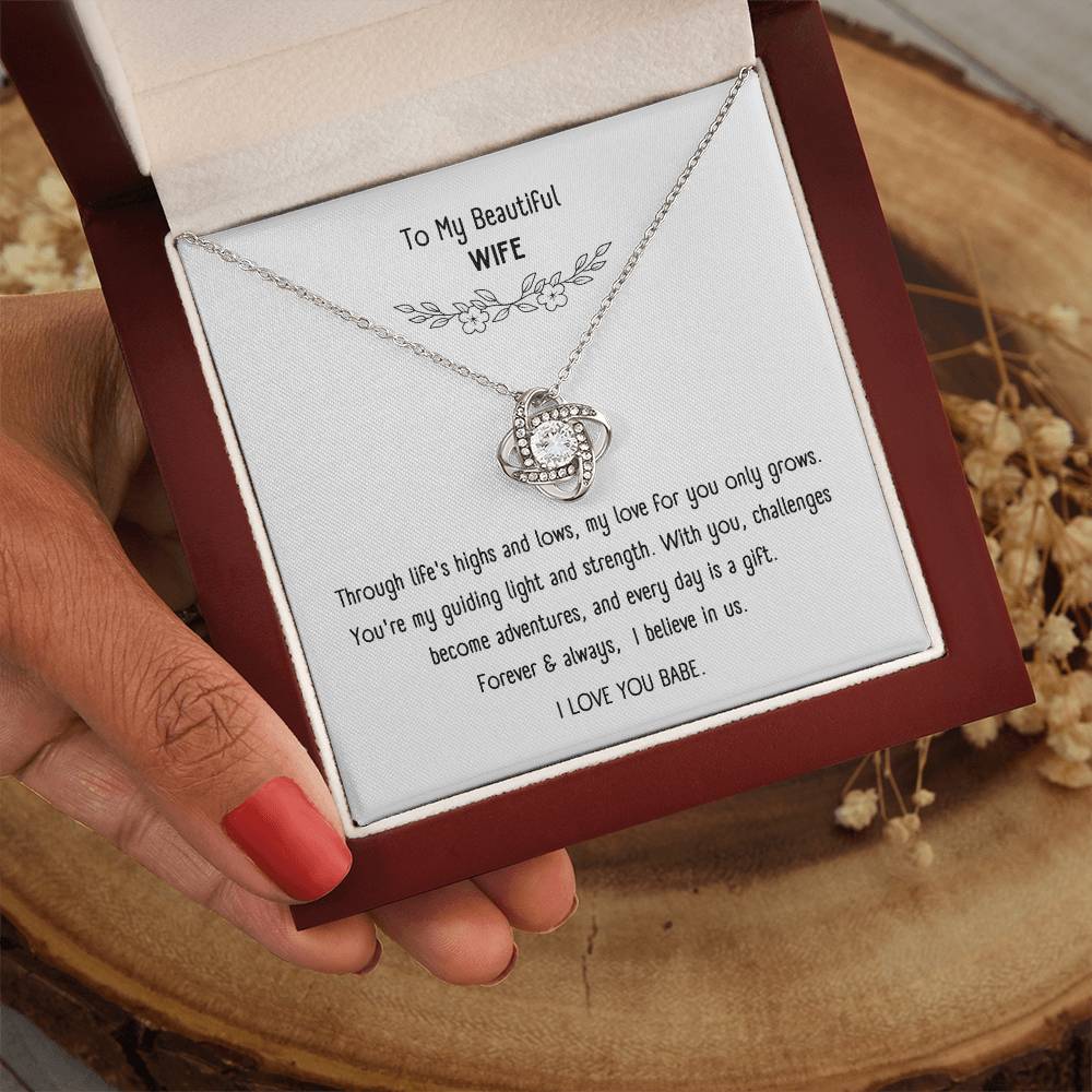Beautiful Necklace with Sentimental Message Card – Romantic Gift Jewelry for Wife