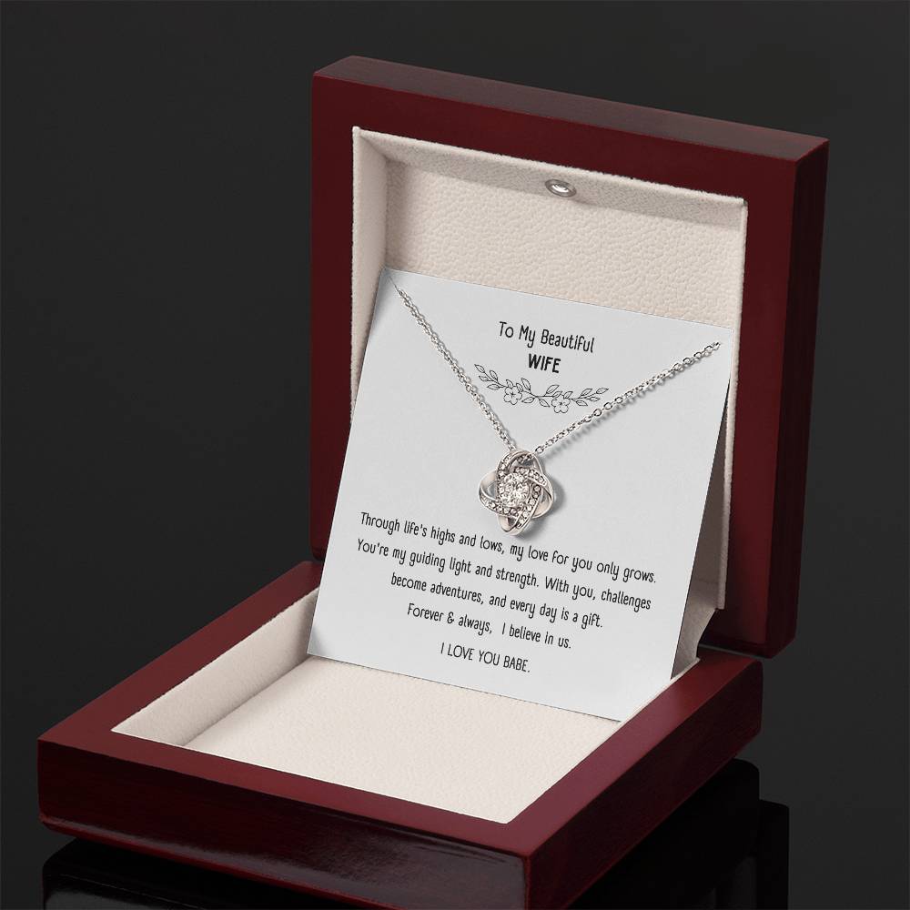 Beautiful Necklace with Sentimental Message Card – Romantic Gift Jewelry for Wife