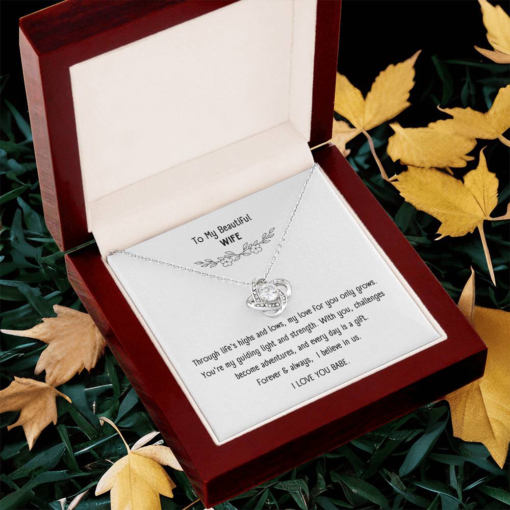 Beautiful Necklace with Sentimental Message Card – Romantic Gift Jewelry for Wife