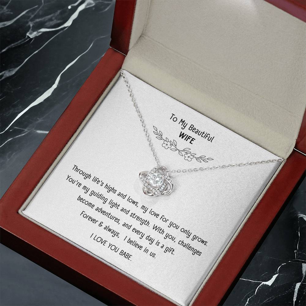 Beautiful Necklace with Sentimental Message Card – Romantic Gift Jewelry for Wife