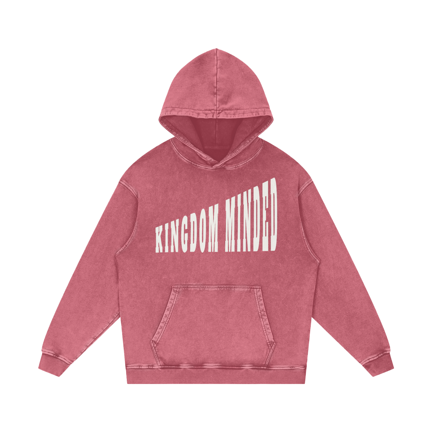 “Kingdom Minded” Snow-Washed Heavy Cotton Hoodie — Faith Streetwear for the Bold