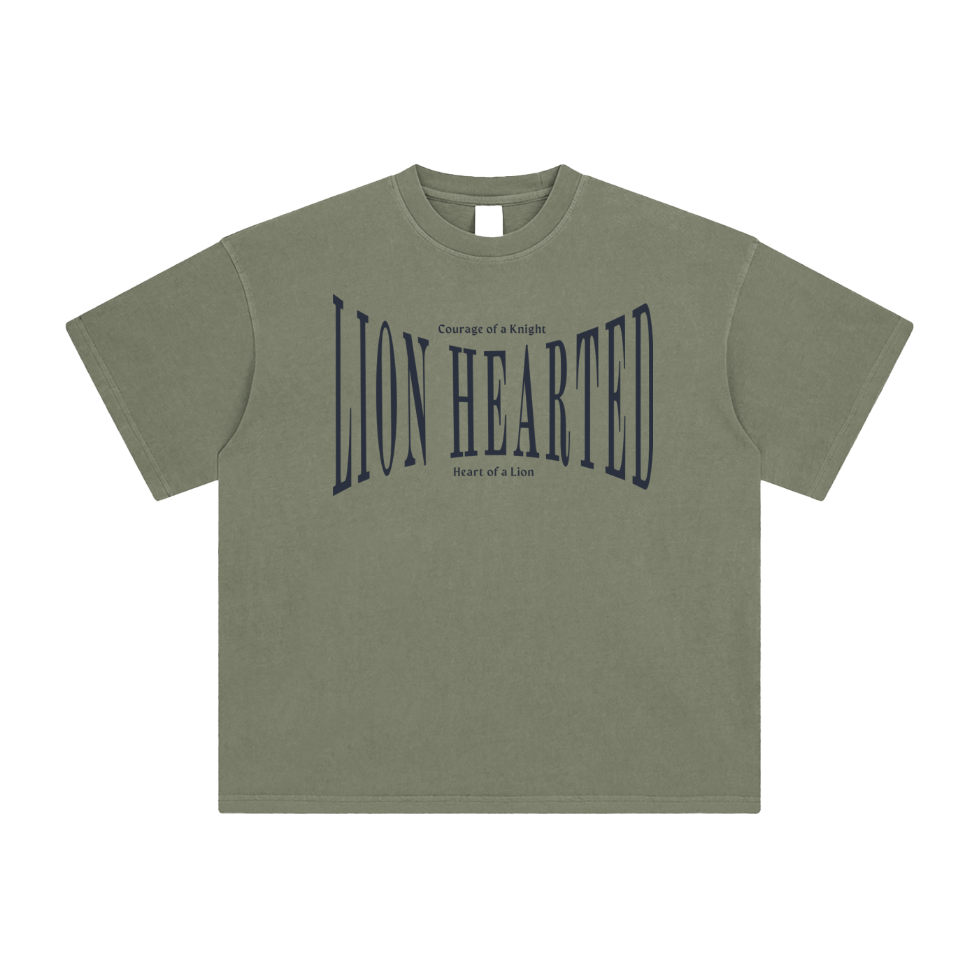 Lion Hearted- Leader of the Family- Men's Enzyme Washed Christian T-Shirt