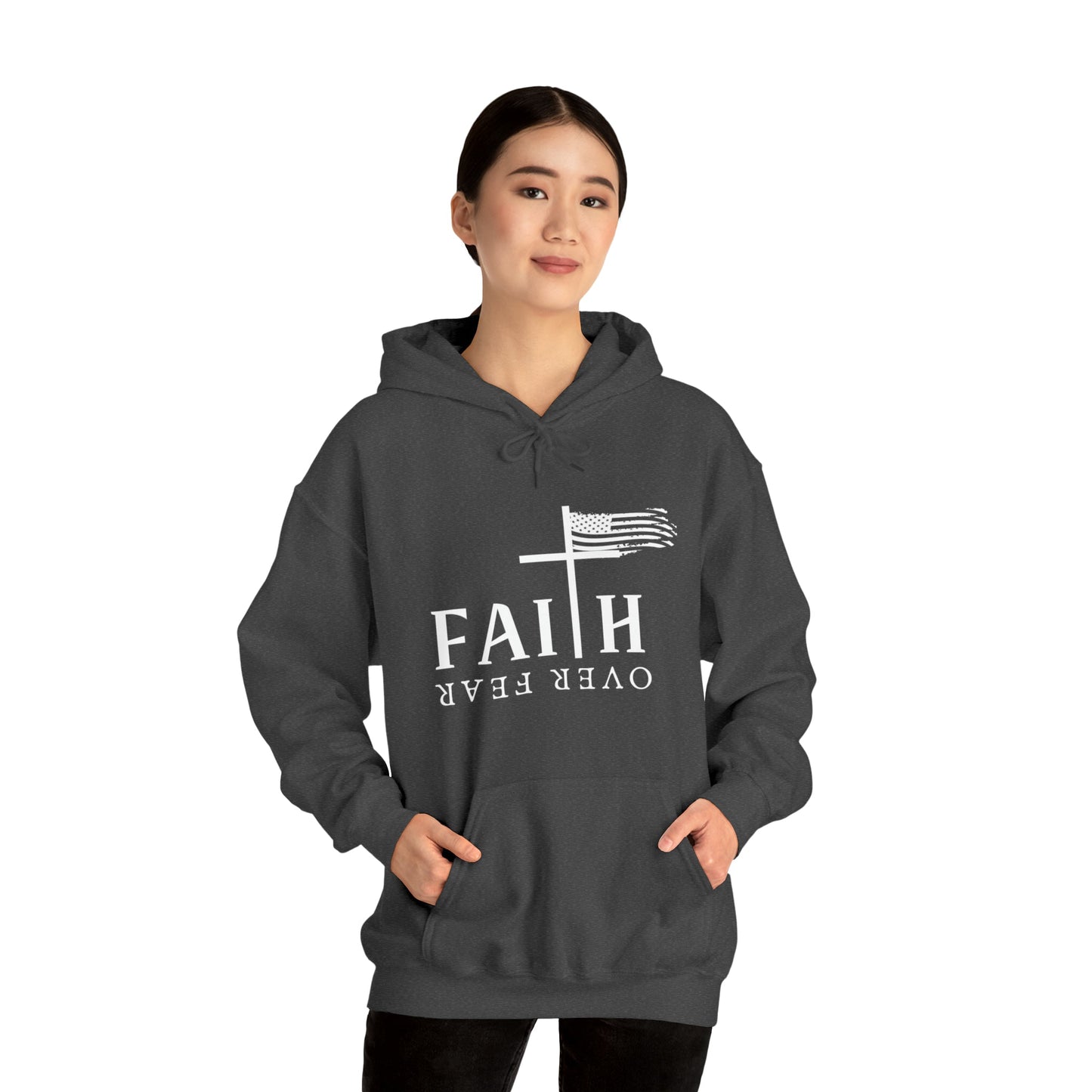 Faith Over Fear: Unisex Heavy Blend⢠Inspirational Christian Hoodie"