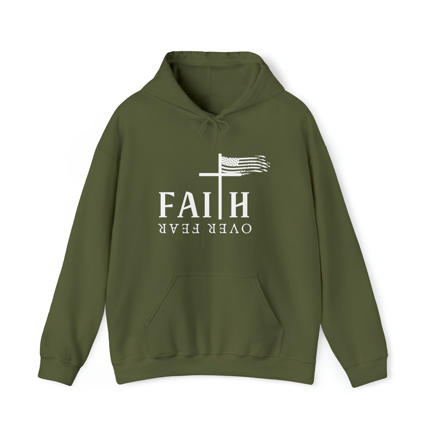 Faith Over Fear: Unisex Heavy Blend⢠Inspirational Christian Hoodie"