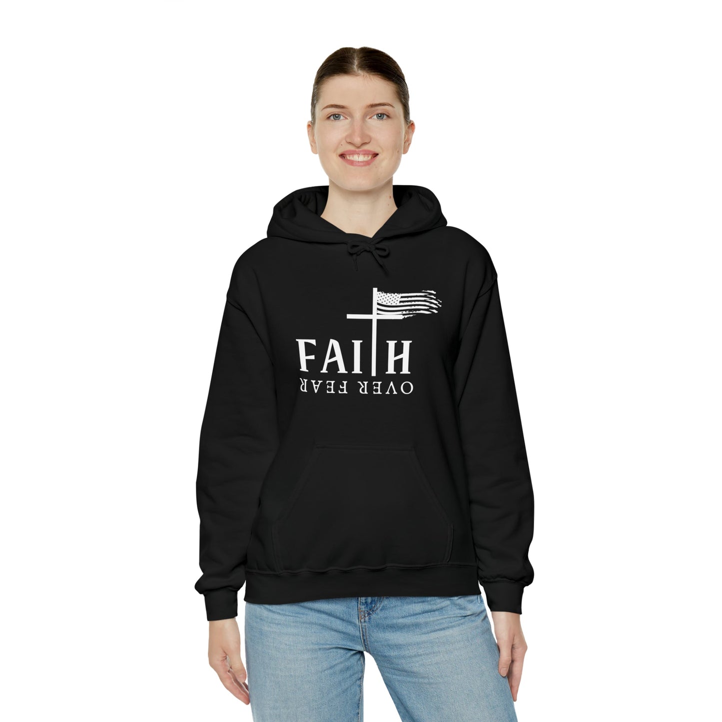 Faith Over Fear: Unisex Heavy Blend⢠Inspirational Christian Hoodie"