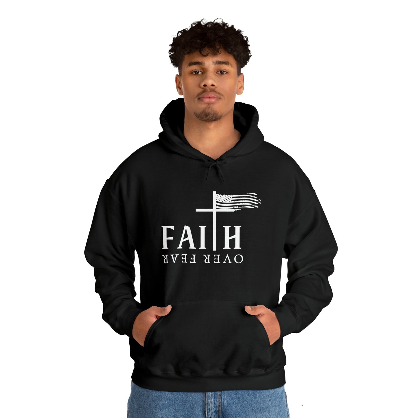 Faith Over Fear: Unisex Heavy Blend⢠Inspirational Christian Hoodie"
