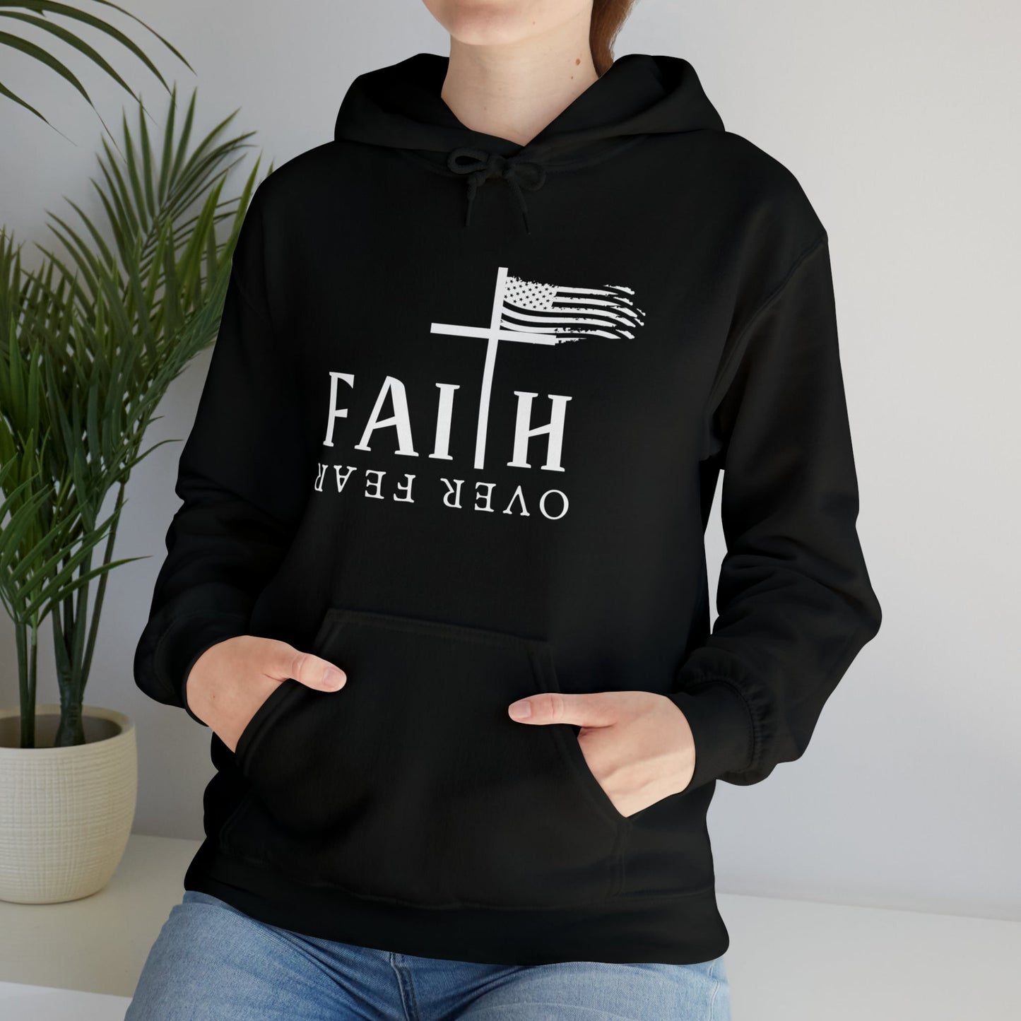 Faith Over Fear: Unisex Heavy Blend⢠Inspirational Christian Hoodie"