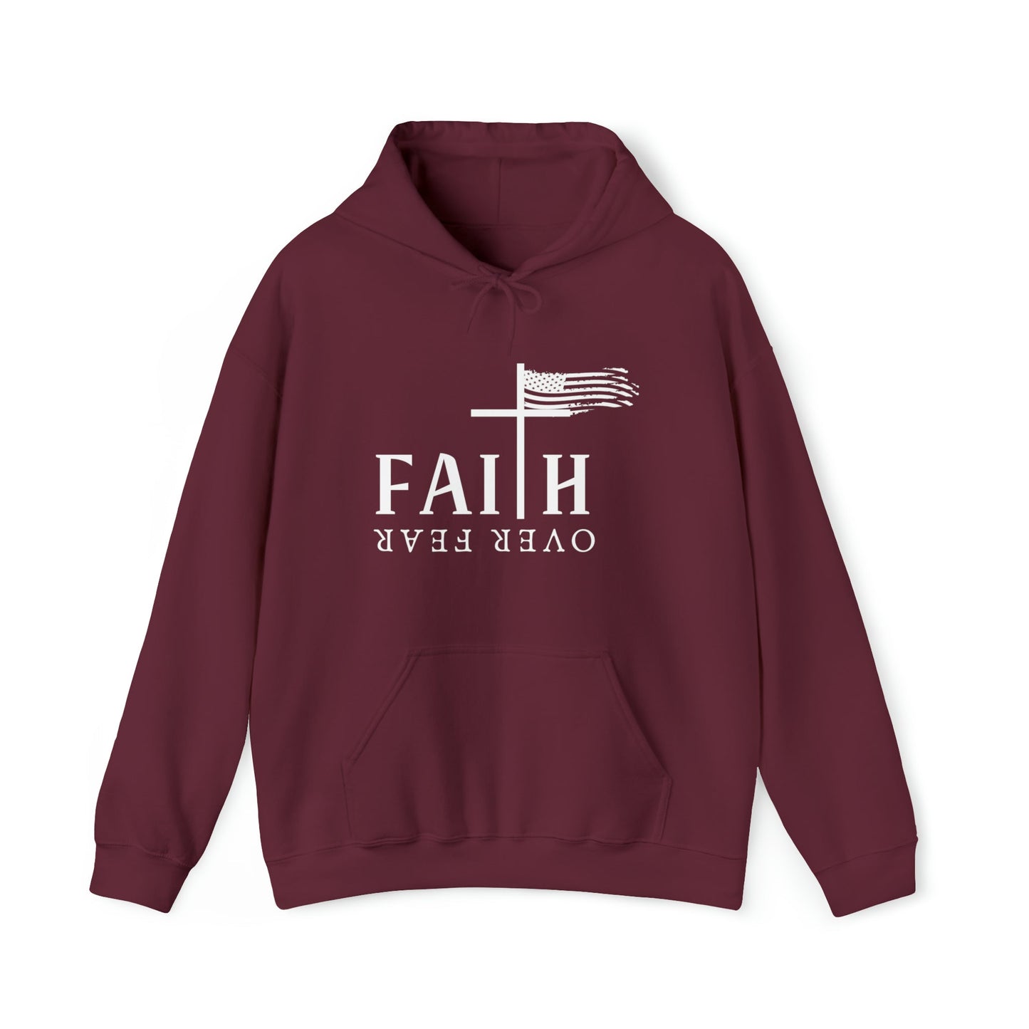 Faith Over Fear: Unisex Heavy Blend⢠Inspirational Christian Hoodie"