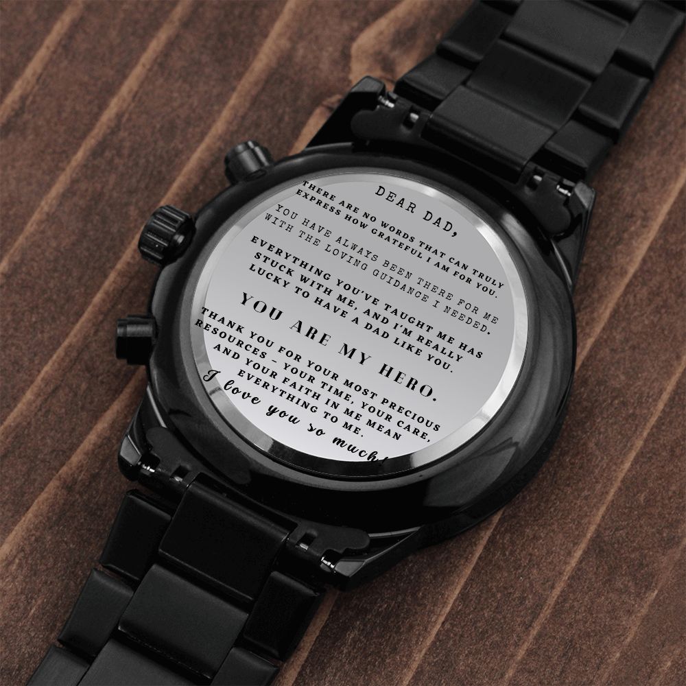 You Are My Hero | Engraved Watch for My Dad